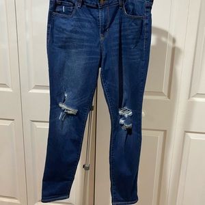Old Navy Rockstar Distressed Mid-Rise skinny jeans size 12